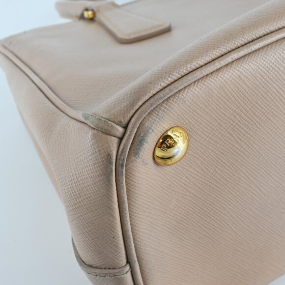 Prada Galleria Double Zip Nude Leather Logo Satchel Bag - Picture 8 of 16